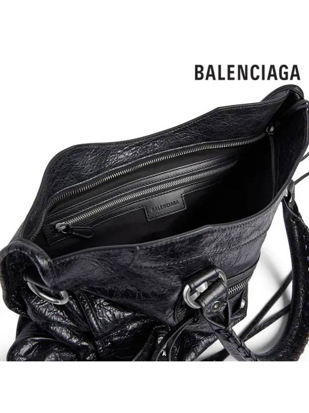 Luxury Balenciaga  Le City Medium Leather Tote Bag Black