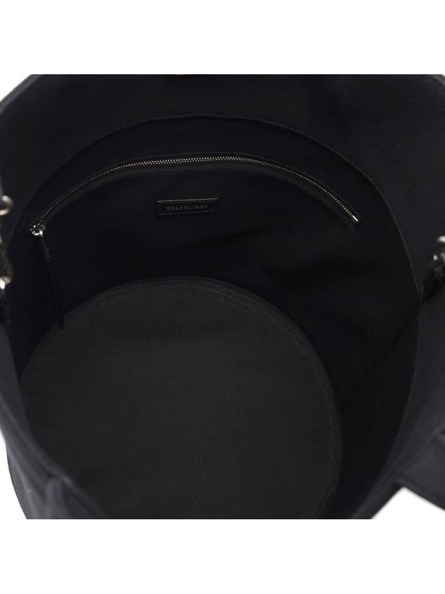 Luxury Balenciaga  Wave Logo Medium Tote Bag Black