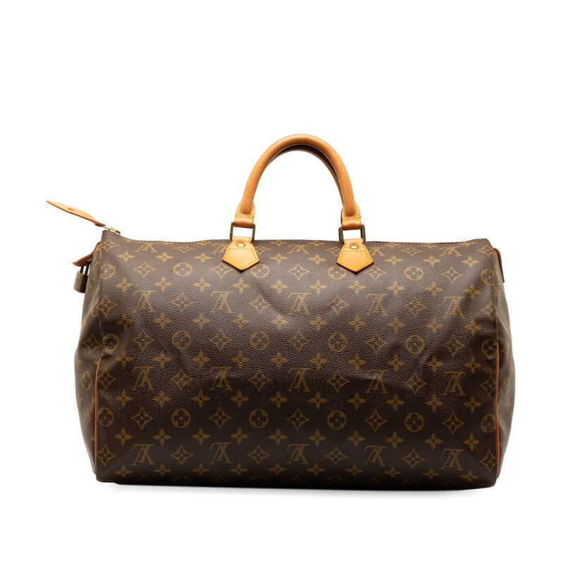 Louis Vuitton Monogram Speedy 40 Boston Bag Travel Bag M41522 Brown PVC Leather  Louis Vuitton