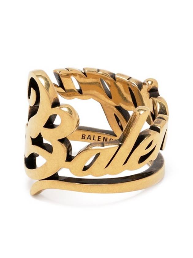 Luxury Balenciaga  Typo Ring Gold