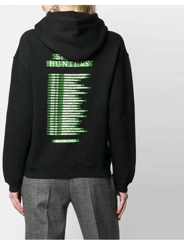 Luxury Balenciaga  Speed Hunter Print Hoodie Black