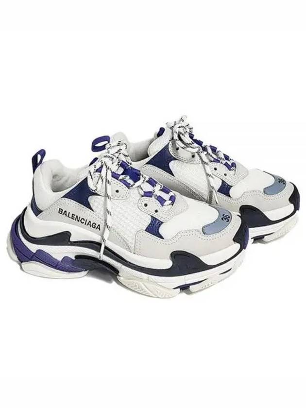Luxury Balenciaga  Triple S Trainer Low Top Sneakers White Purple