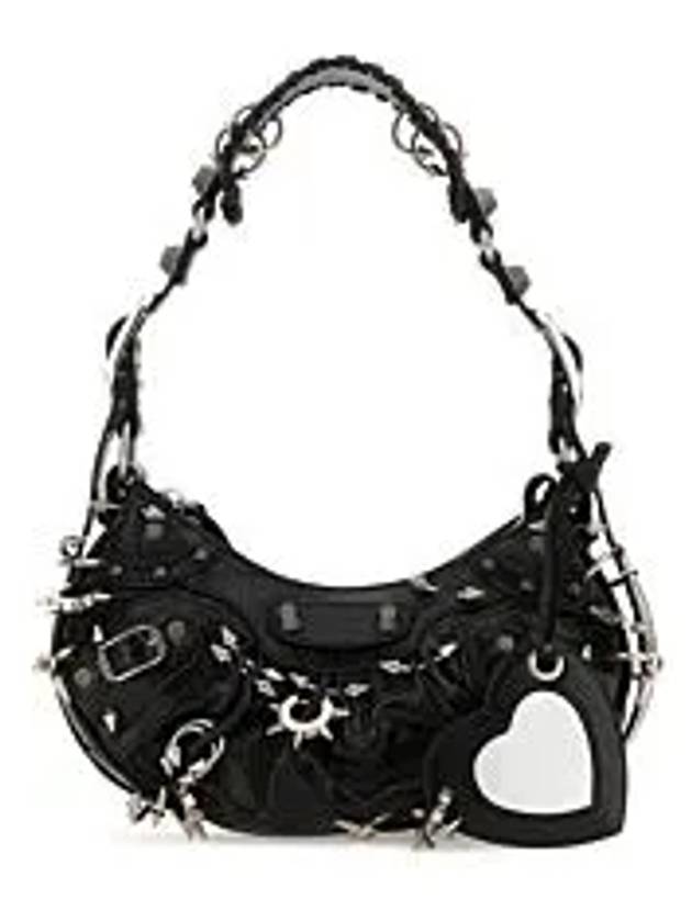 Luxury Balenciaga  Le Cargol XS Metal Detail Shoulder Bag Black