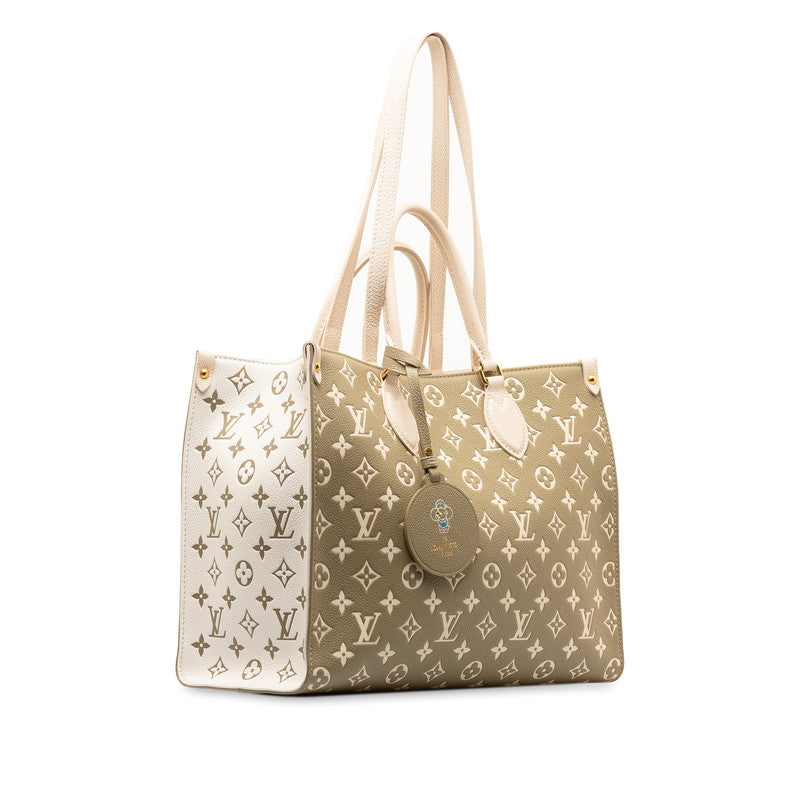 Louis Vuitton Monogram On The Go MM Handbag M46060 White PVC Leather  Louis Vuitton