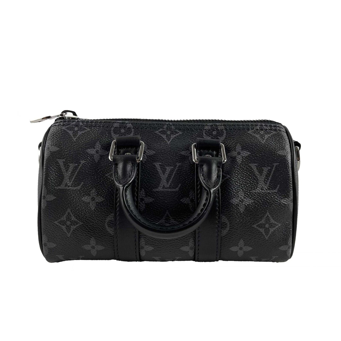 LOUIS VUITTON Excellent Reverse Monogram Eclipse Keepall XS Black Crossbody Bag