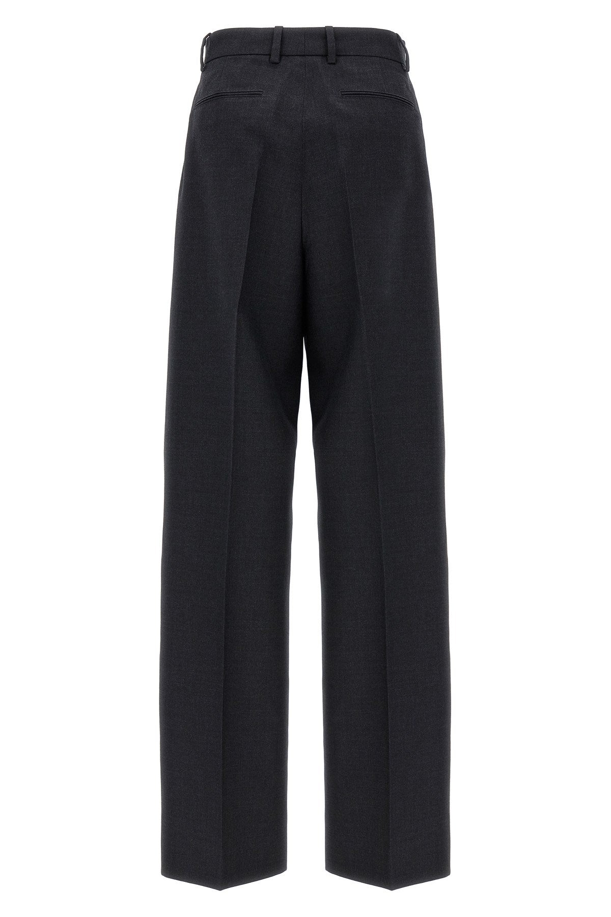 Gucci Women Logo Embroidery Wool Pants