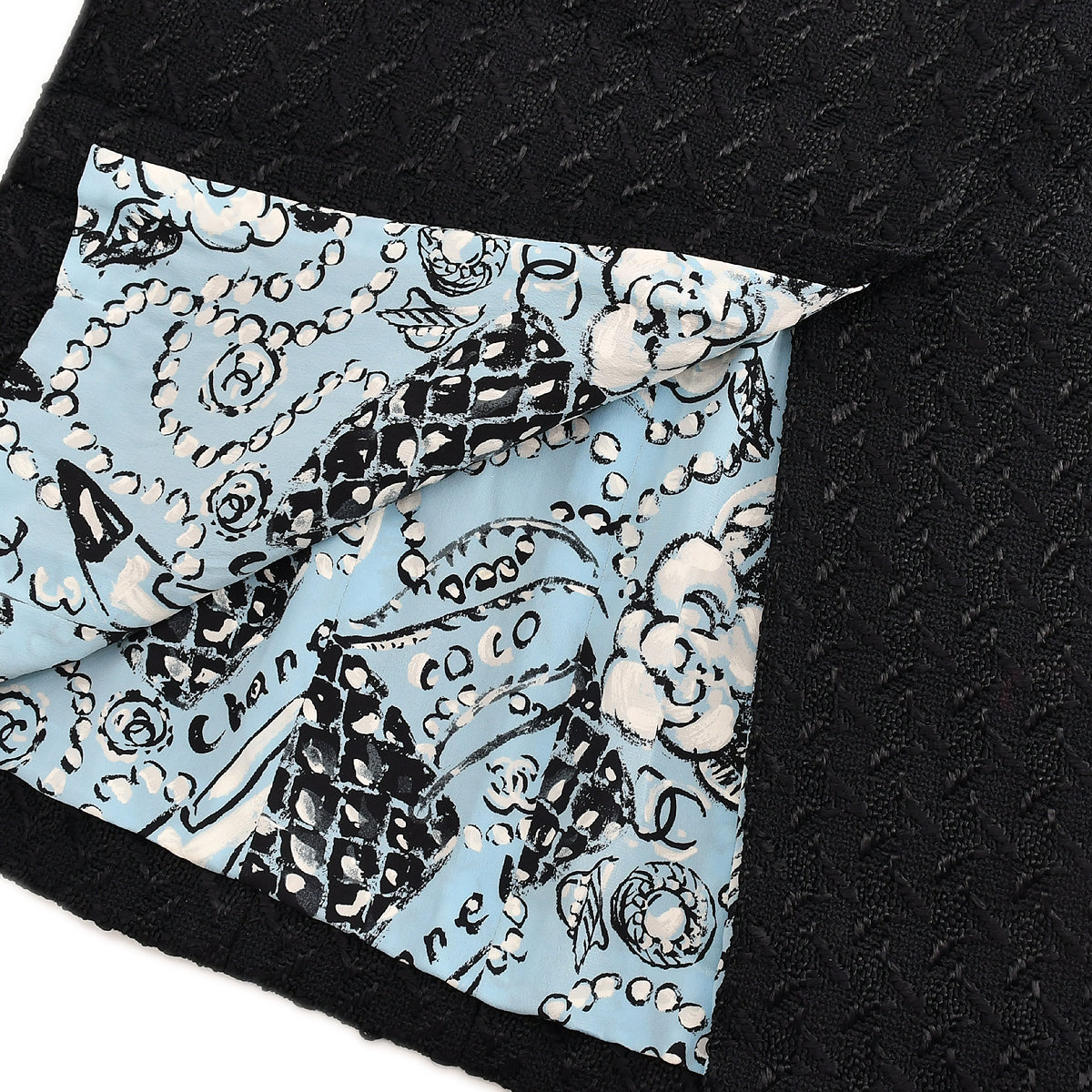 Chanel Spring 1993 Setup Suit Jacket Skirt Black #36