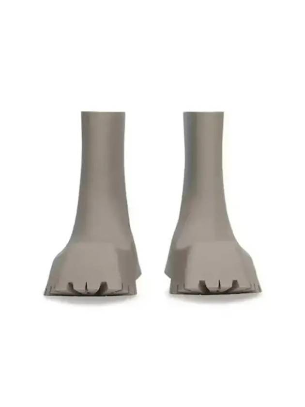 Luxury Balenciaga  Square Toe Rubber Rain Boots Beige