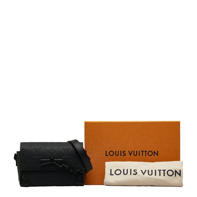 Louis Vuitton Trion Monogram Steamer Wearable Wallet Shoulder Bag M81746 Noir Black Leather Men Louis Vuitton