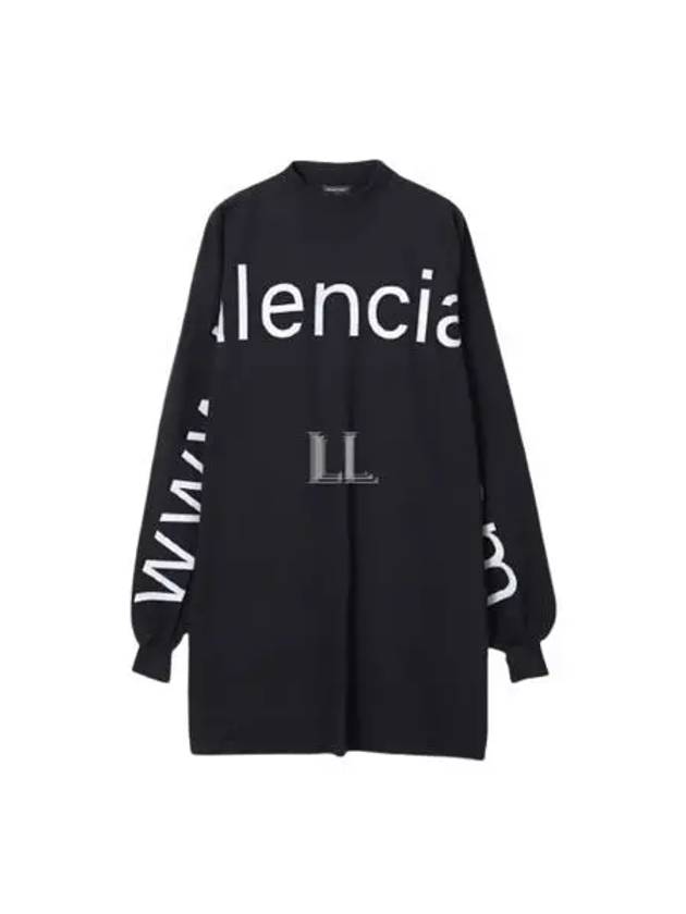 Luxury Balenciaga  Embroidered Logo Sweatshirt Black
