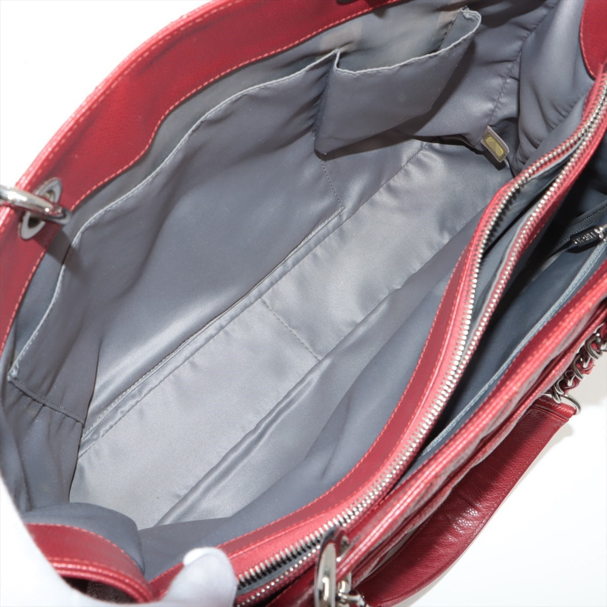 Chanel Matrasse Caviar S Chantrotot Bag Red Silver Gold