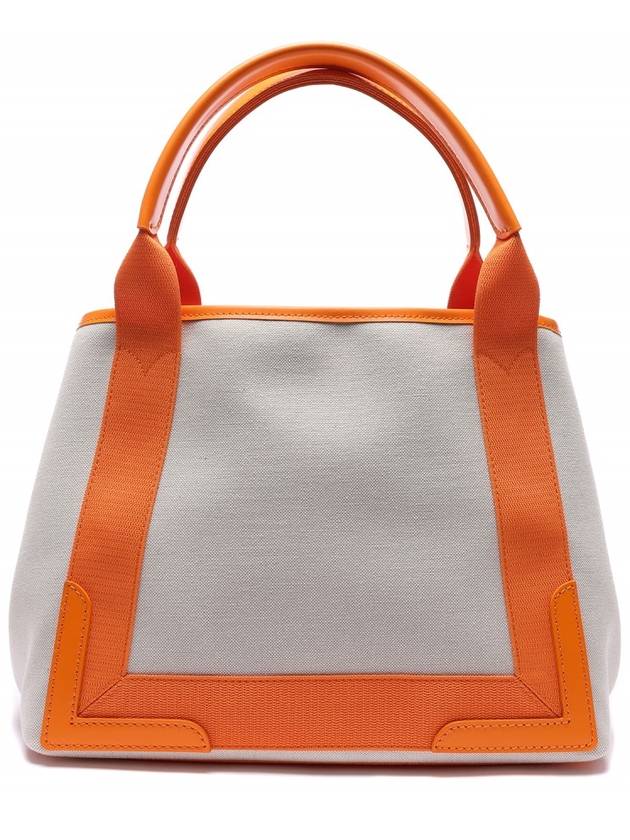 Luxury Balenciaga  Cabas Logo Canvas Small Tote Bag Dark Orange