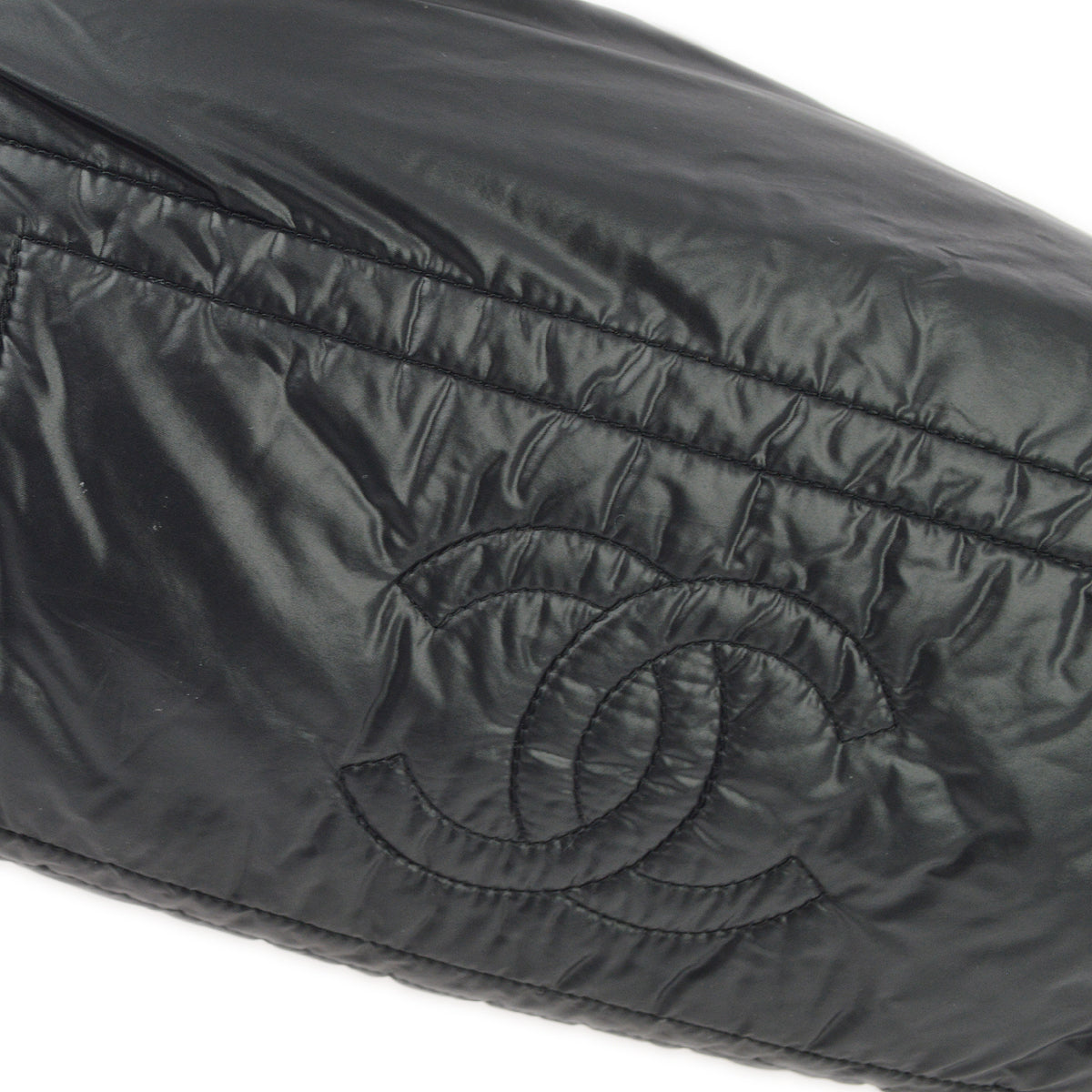 Chanel Black Nylon Coco Cocoon Tote Handbag