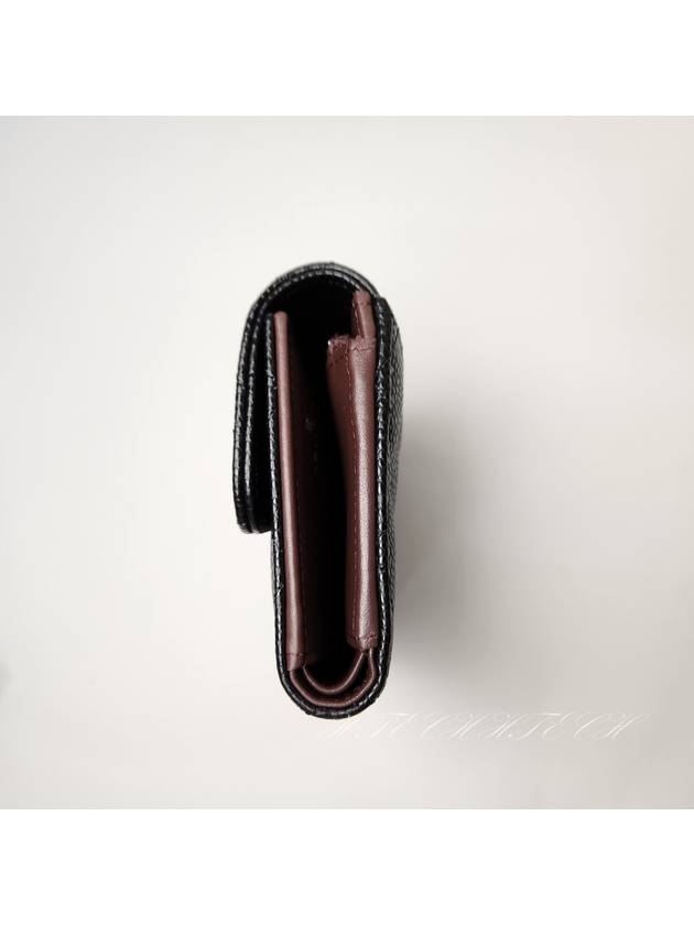 Classic Flap Wallet Grained Calfskin & Silver Black Chanel