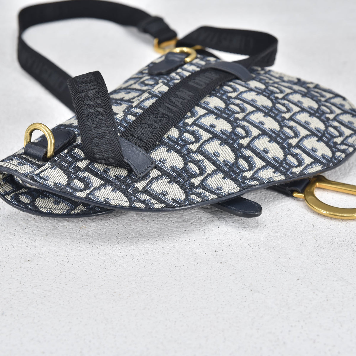 Oblique Canvas Saddle Belt Bag