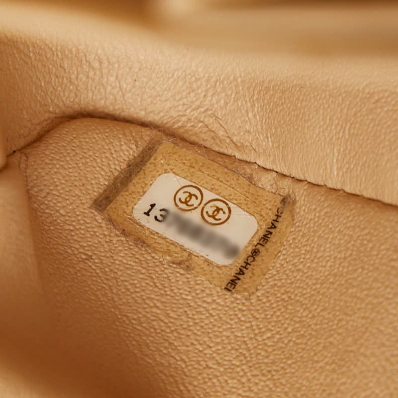 Chanel Matrases 25 Double Flat Chain houlder Bag Beige Caviar S  Chanel