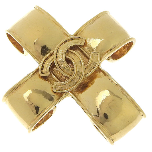 Chanel CHANEL Cross Brooch Coco Vintage G  French Made 1994 Gold 94P  33g Cross