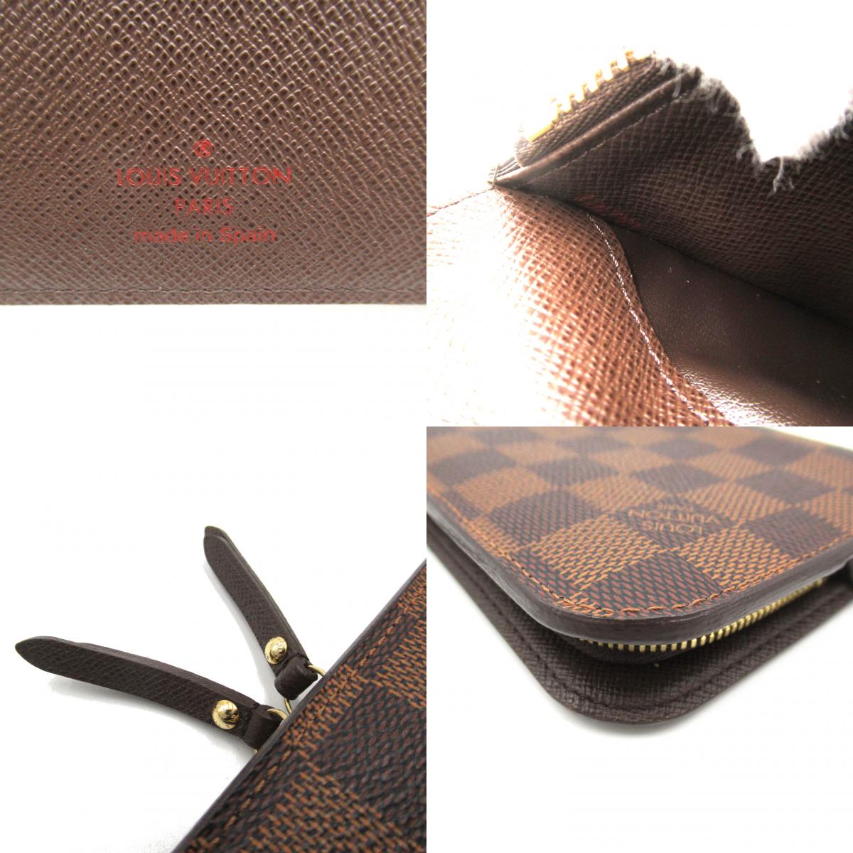 Louis Vuitton Portefolio Ansorite Round Long Wallet Wallet PVC Coated Canvas Damiens  Brown N63071