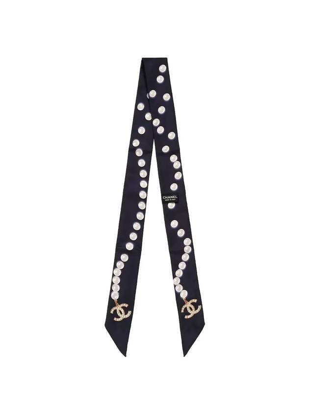 Slim Bandeau Silk Twill & Navy Chanel