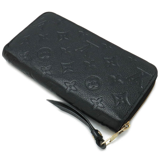 Louis Vuitton Monogram Emplant Zippie Wallet Round Fassner Long Wallet Leather Noir Black M61864