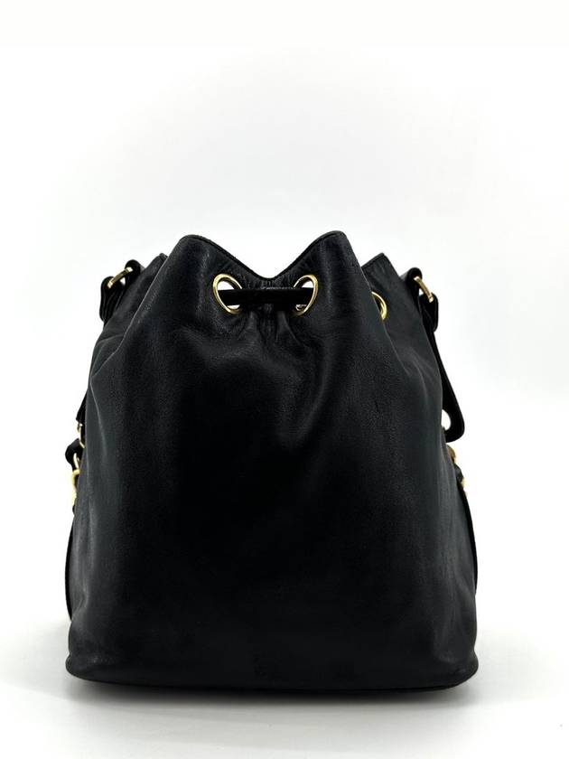 Lambskin timeless drawstring golden ball bucket bag cross Chanel