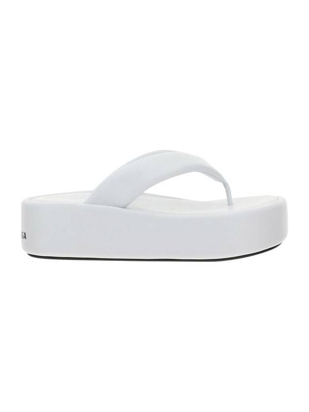 Luxury Balenciaga  Women's Rise Thong Flip Flops White