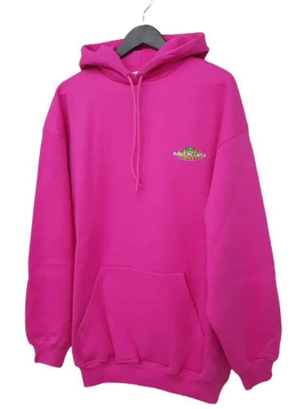Luxury Balenciaga  Bonjour Oversized Hoodie Pink