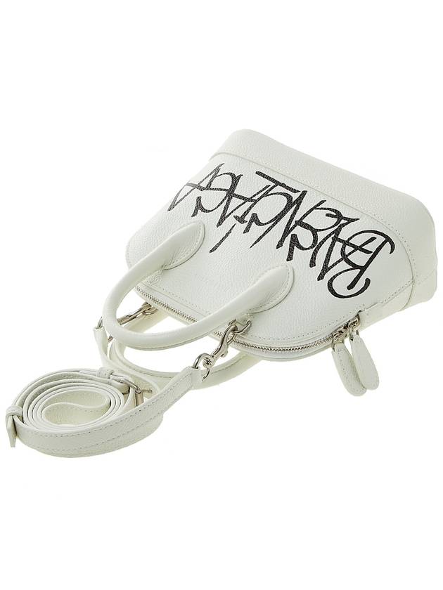 Luxury Balenciaga  Ville Graffiti Tote Bag White
