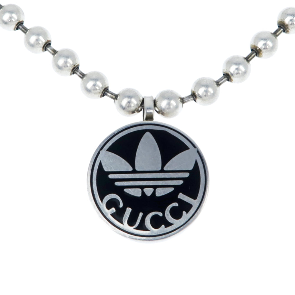 Gucci Adidas Collaborative necklace Ballchain Trophy Silver Black AG925 Pendant   Accessories