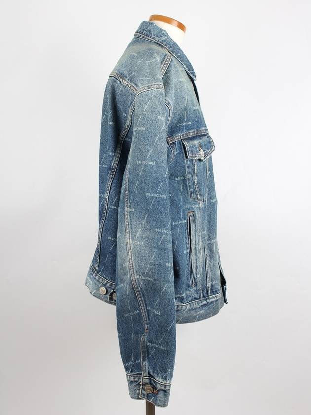 Luxury Balenciaga  Multi logo denim jacket 50