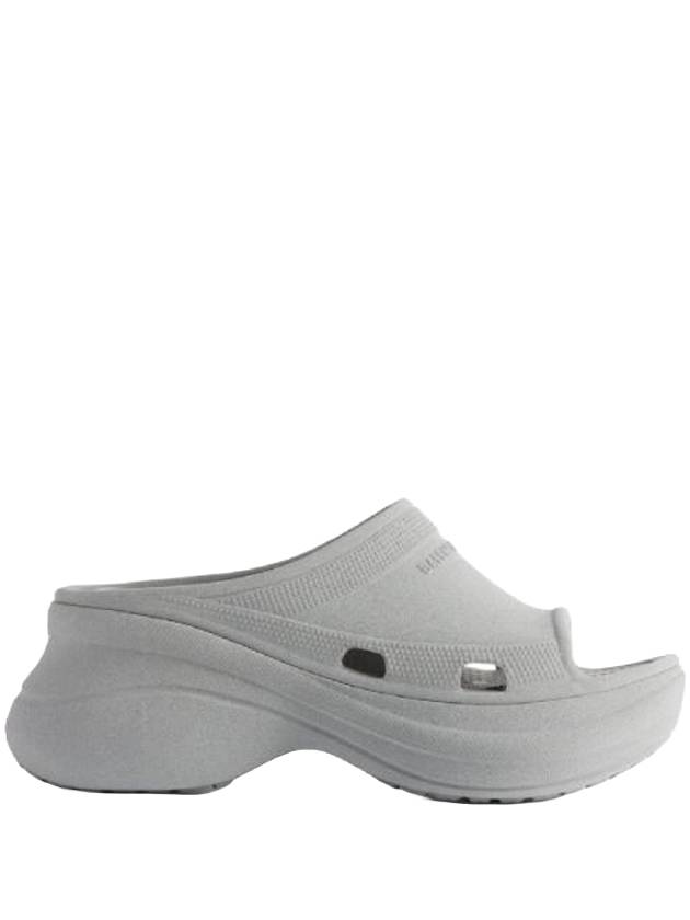 Luxury Balenciaga  Pool Platform Slipper Grey
