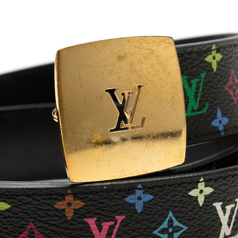 Louis Vuitton Multicolor Sandwich LV Cut Belt 80/32 M6890 Black PVC Leather  Louis Vuitton