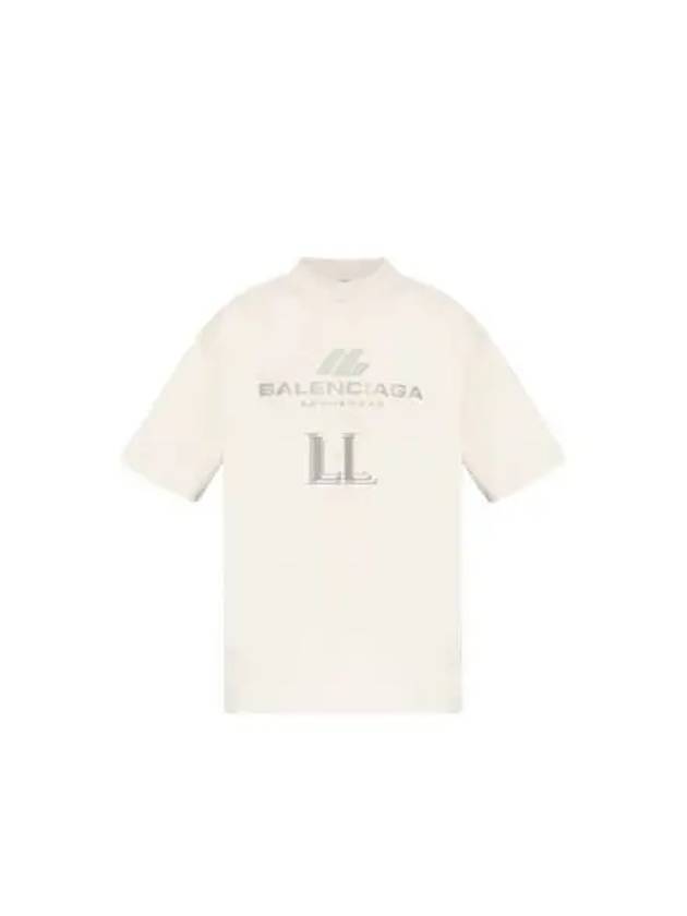 Luxury Balenciaga  Activewear Medium Fit Short Sleeve T-Shirt White