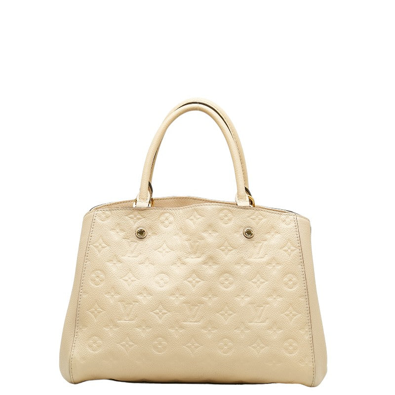 LOUIS VUITTON Louis Vuitton Monogram Amplant M41152 Handbag Leather Dune Beige