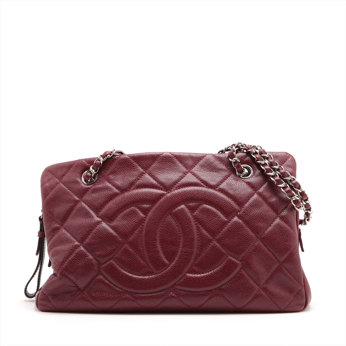 Chanel Matrasse Caviar S Tote Bag Coco Bordeaux Silver  14th