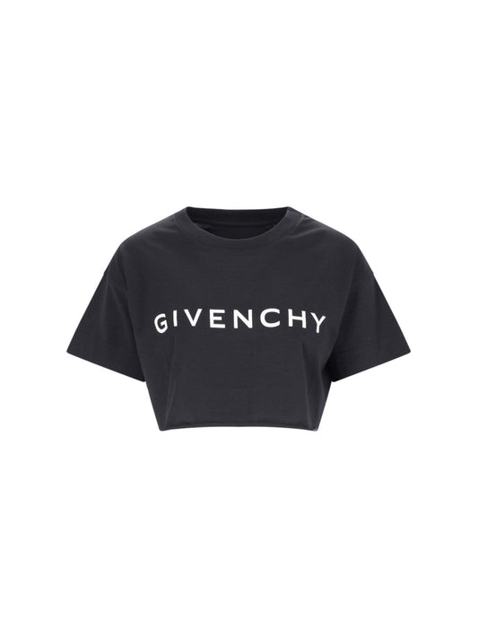 Givenchy Women Logo Cropped T-Shirt