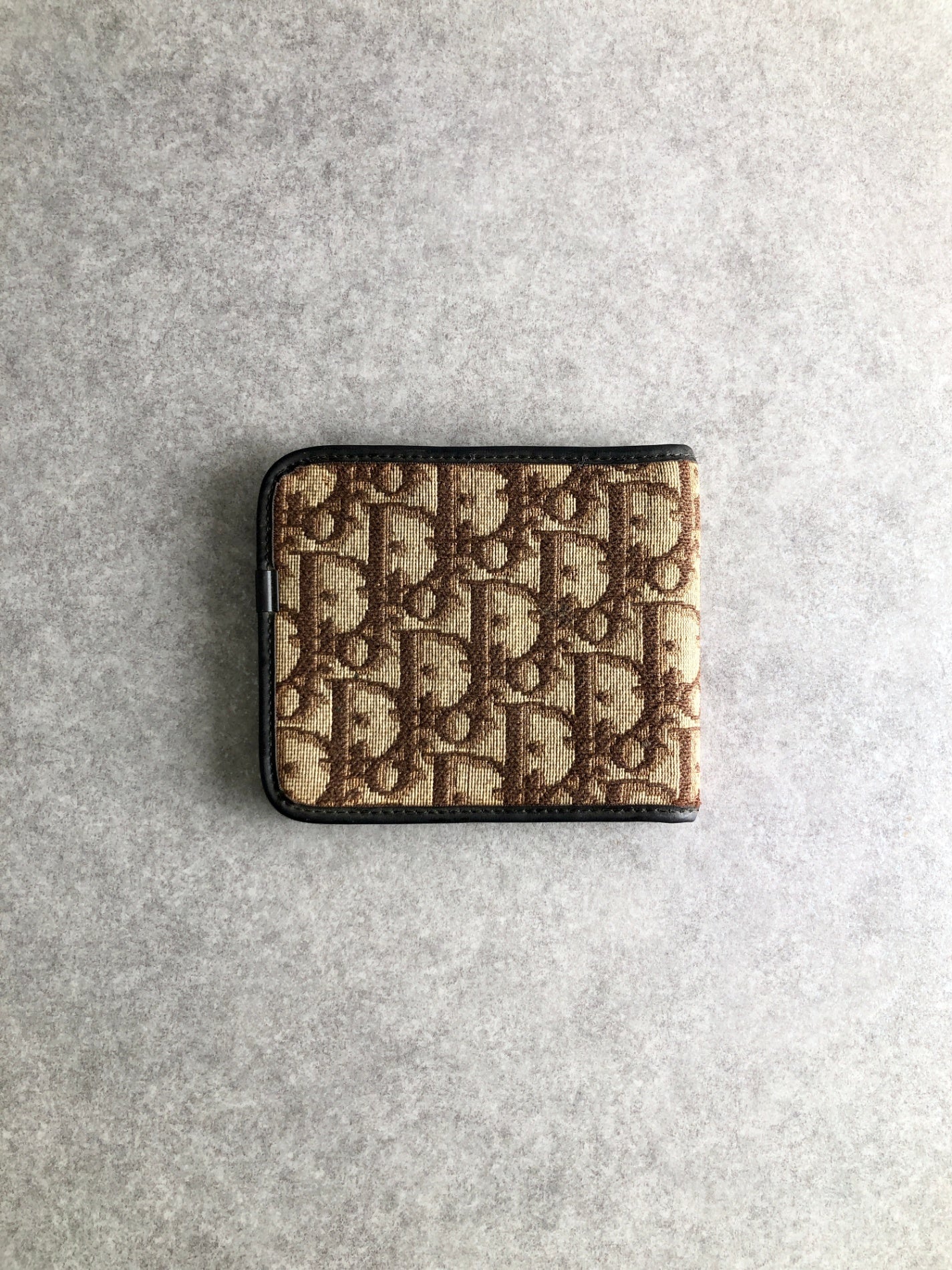 Christian Dior Trotter Folded Wallet Brown Vintage uyfwgb