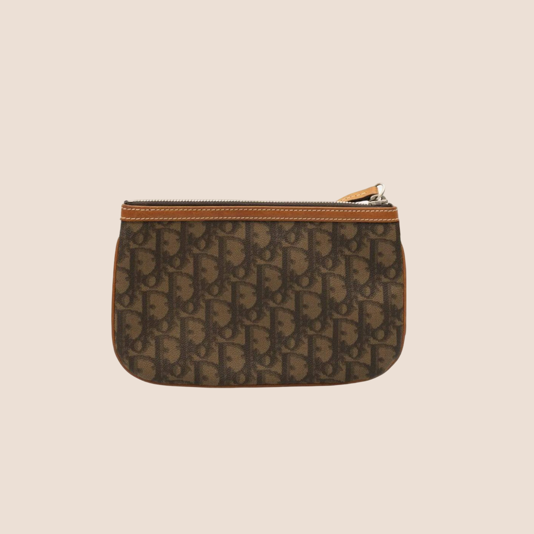CHRISTIAN DIOR BROWN ROMANTIQUE MINI SHOULDER BAG