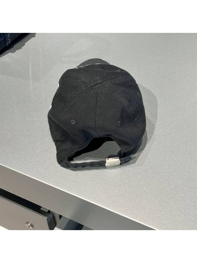 Luxury Balenciaga  diagonal logo ball cap black