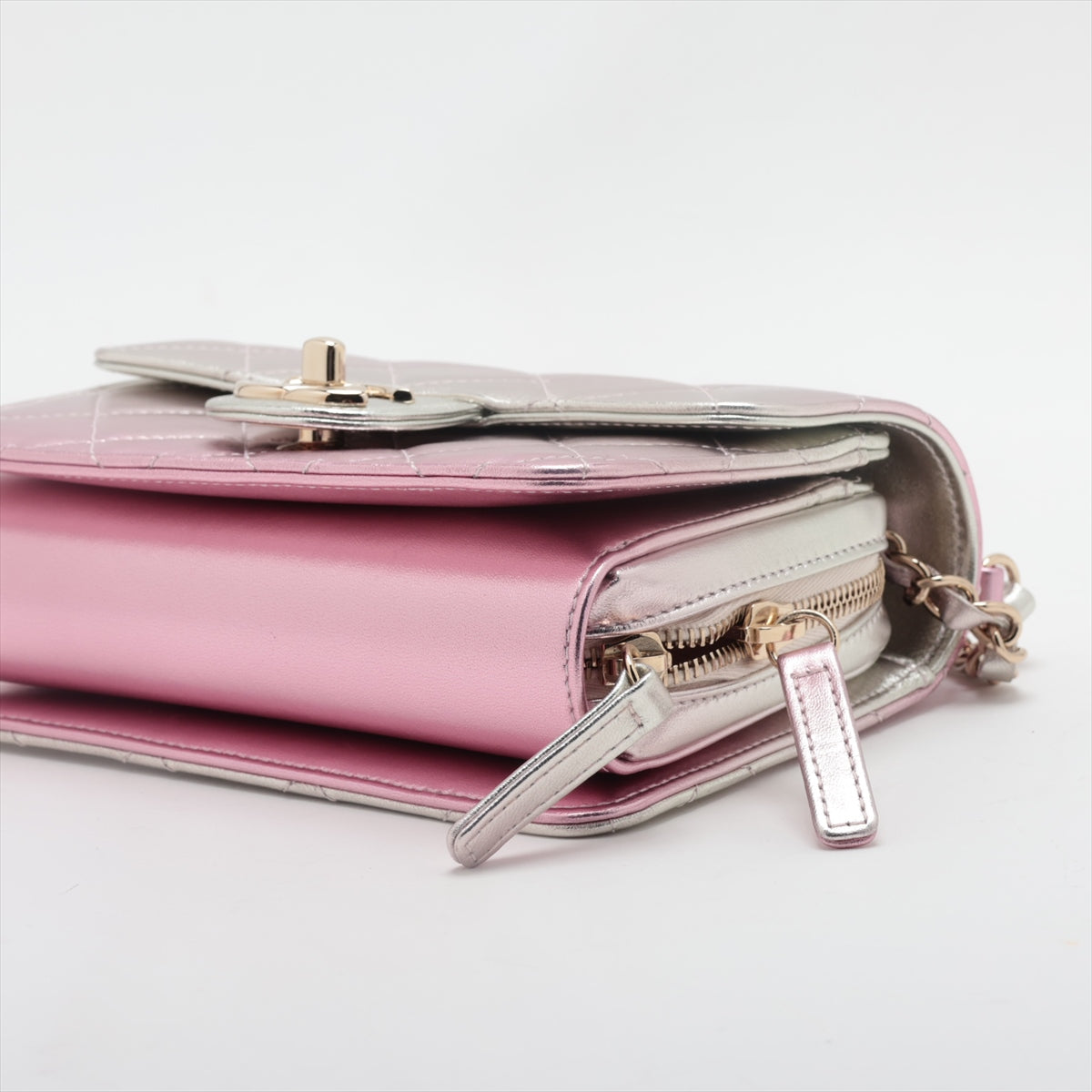 Chanel Lambskin  Chain Shoulder Bag  Pink G  AS3002