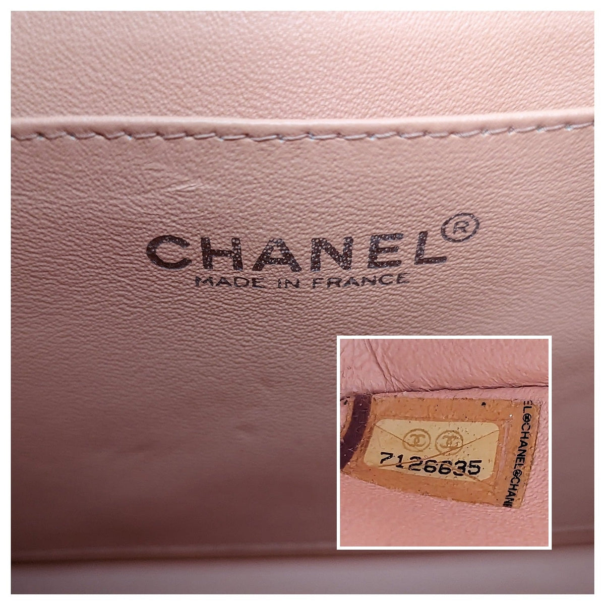 Chanel Vintage Peach Square Quilted Medium Flap Bag