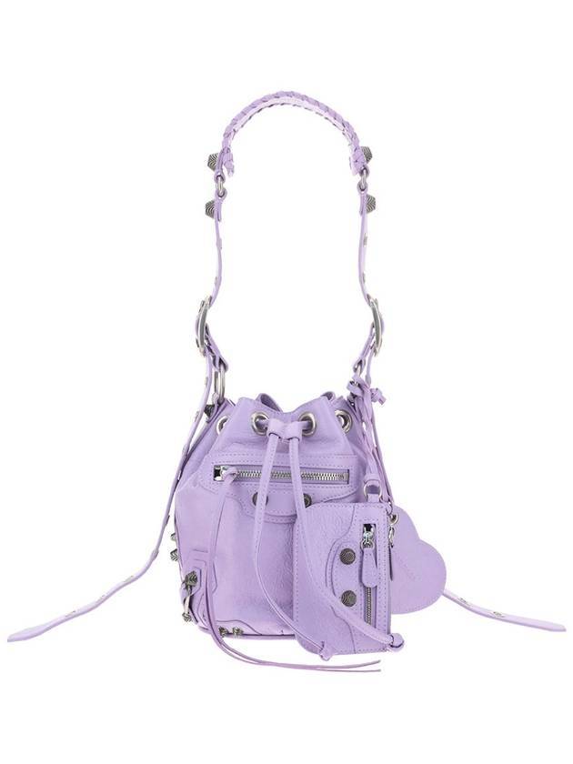 Luxury Balenciaga  Le Cagole Bucket Bag Purple