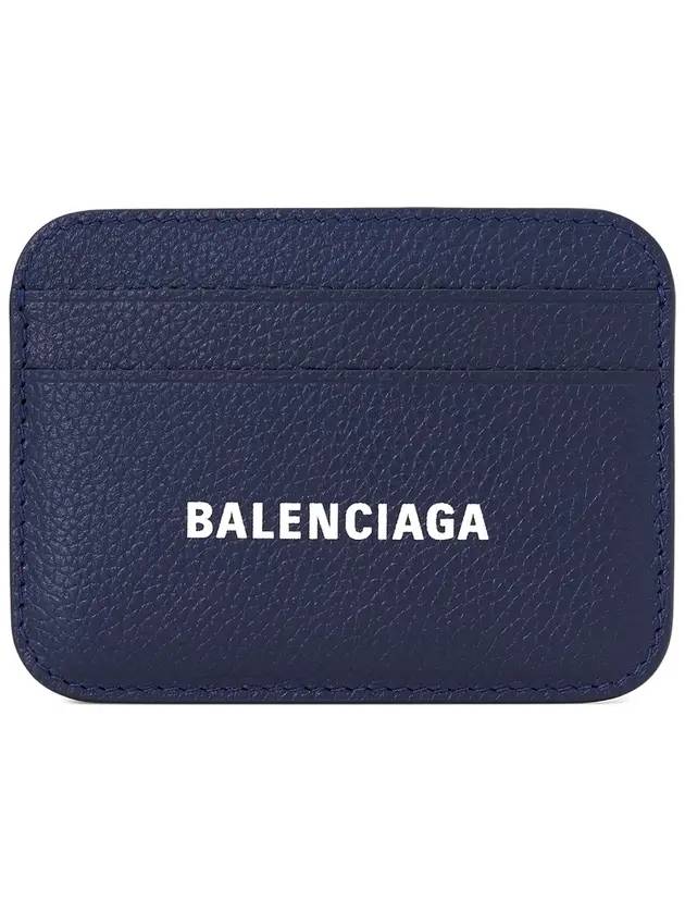 Luxury Balenciaga  Grainy Leather Cash Card Holder  Navy