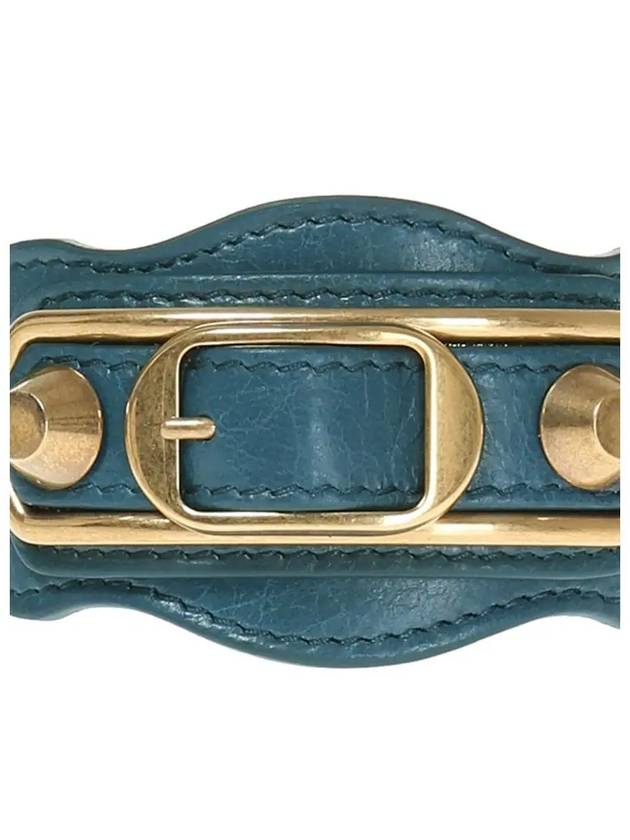 Luxury Balenciaga  Giant Gold Buckle Bracelet Blue