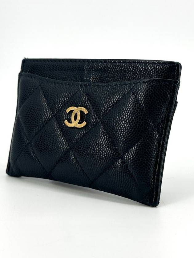 Classic caviar card holder wallet slot Chanel