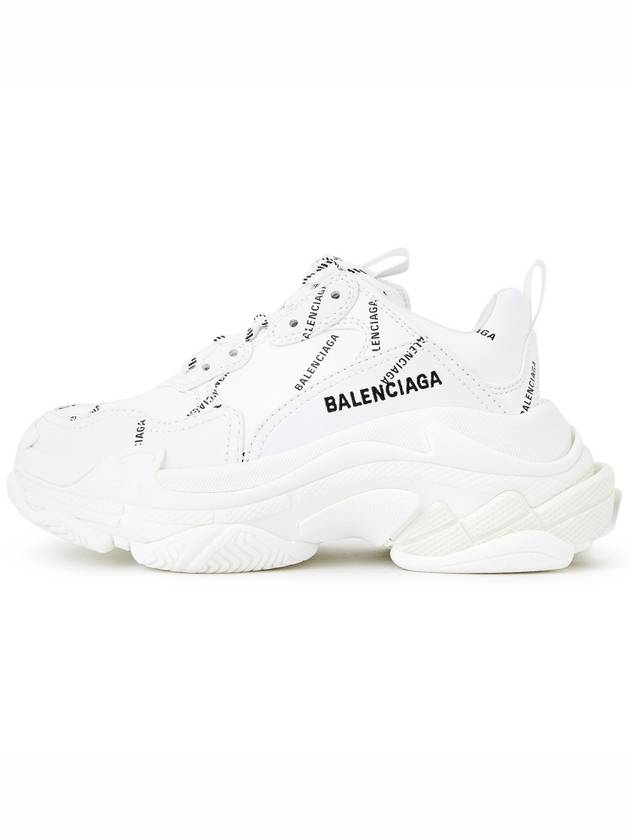 Luxury Balenciaga  Triple S All-Over Logo Low Top Sneakers White