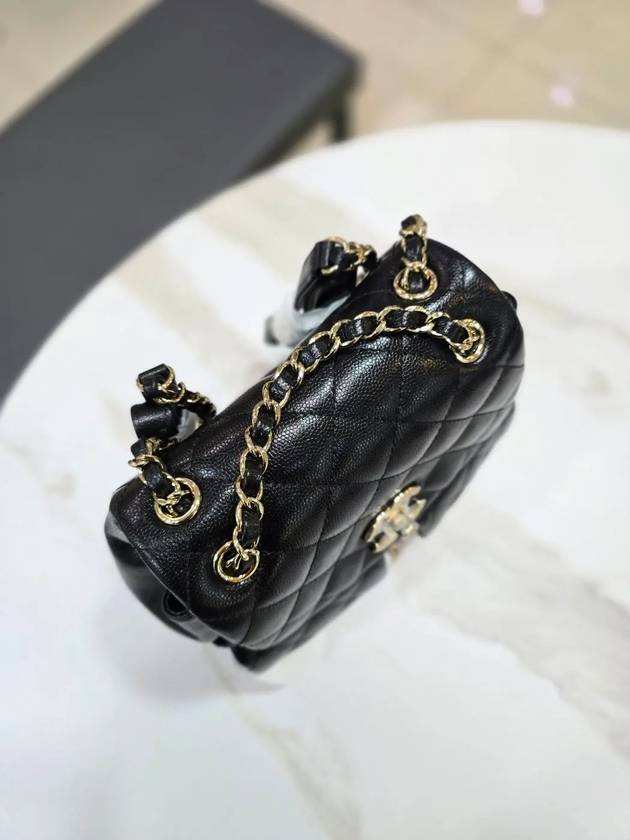 Duma Backpack Caviar Two Pocket Medium Gold AS3860 Chanel