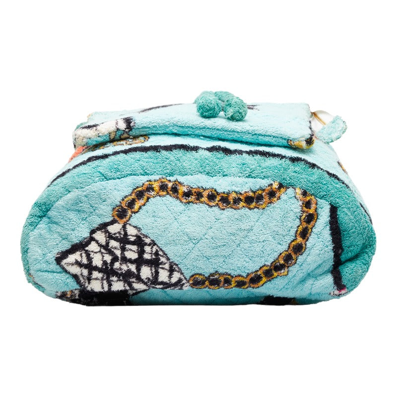 Chanel Pillage Rucksack Backpack Green Multicolor Cotton Lady Chanel