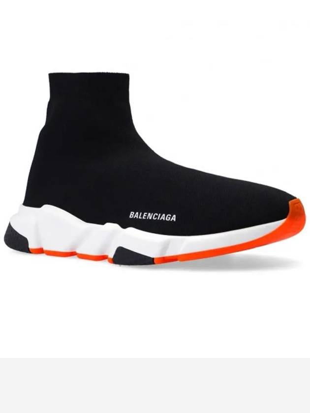 Luxury Balenciaga  Speed Runner High Top Sneakers Black Orange