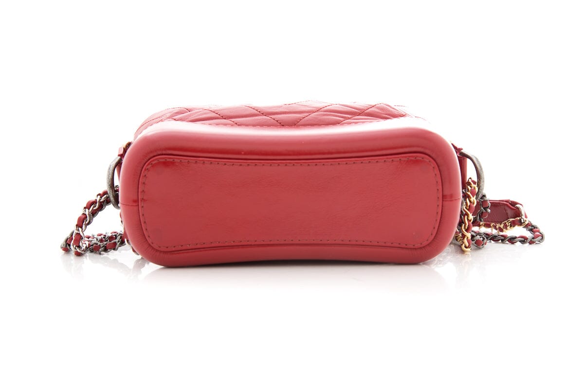 Chanel Red Small Gabrielle mixed metal hardware HandBag
